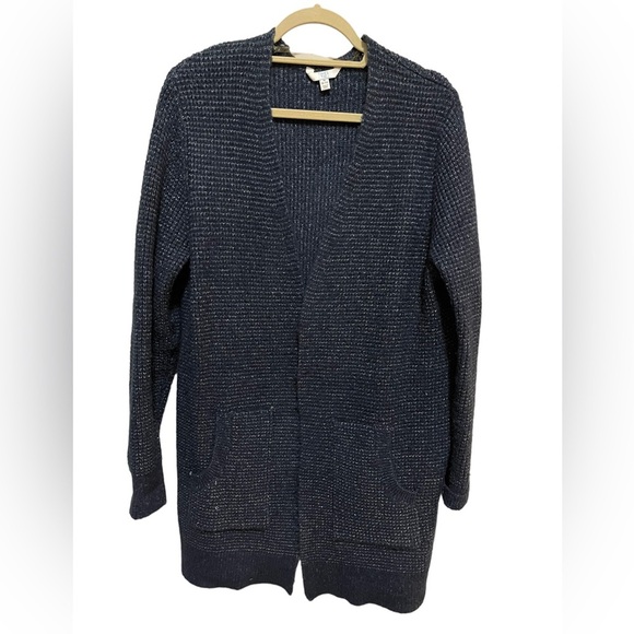 Time and Tru - Navy Blue wrap cardigan - size M (8-10) - Picture 1 of 3